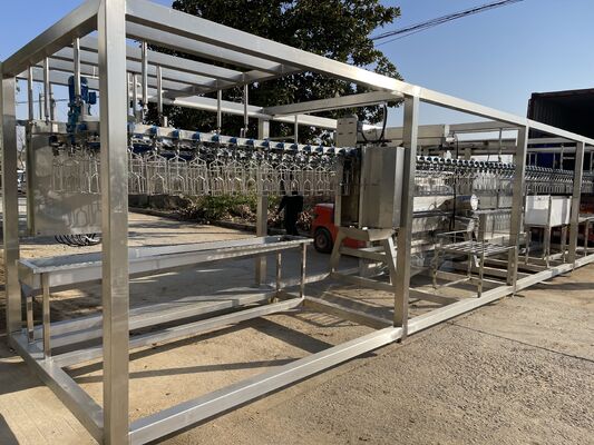 ระบบการฆ่าไก่ขนาดเล็กที่ประหยัดแรงงานแบบฮาลาล จํานวนคนงานน้อยกว่าที่ต้องการ